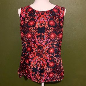 Merona paisley printed sleeveless blouse S